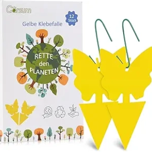 Pièges à Mouches Jaunes Collants - Traitement Naturel Plantes d'Intérieur (18 Pack)