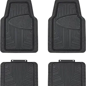 Tapis de Voiture Amazon Basics 4 Pièces - Protection Tous Temps Premium