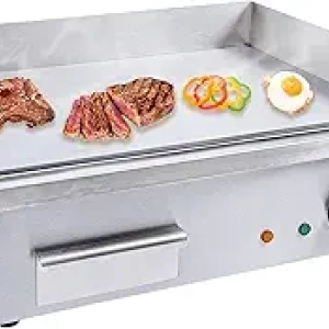Plancha Électrique Professionnelle 3000W - Teppanyaki Inox avec Thermostat