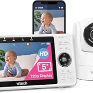 VTech Babyphone WiFi 1080p avec Caméra Pan-Tilt-Zoom - Surveillance Bébé HD