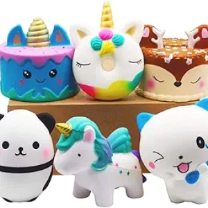6 Squishies Jumbo Slow Rising - Jouets Anti-Stress pour Enfants