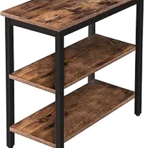 Table de nuit HOOBRO 3 étages - Table d'appoint rustique design industriel