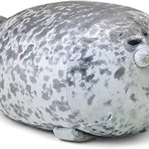 Peluche Coussin Phoque MerryXD Chubby Blob - 33cm Coton Doux