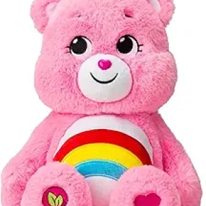 Peluche Care Bears Cheer Bear 14" - Jouet Doux Rose pour Enfants