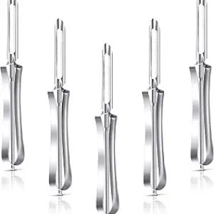 Lot de 5 Éplucheurs de Légumes et Fruits en Acier Inoxydable - Ergonomiques et Durables