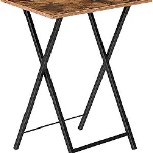 Table TV Pliante HOOBRO - Plateau Repas Portable Style Industriel