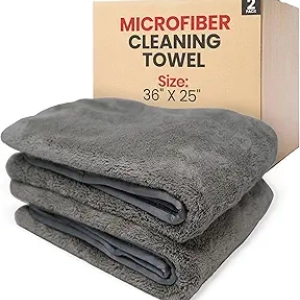 Serviettes Microfibre Voiture XXL - Lot de 2 Draps de Séchage Premium