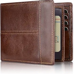Portefeuille Homme Cuir RFID - Bifold 16 Cartes - Swallowmall
