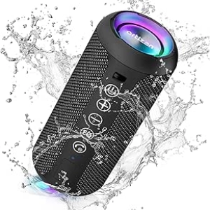 Enceinte Bluetooth Portable Ortizan IPX7 Étanche - 30H Autonomie, Son Hi-Fi, Lumières RGB