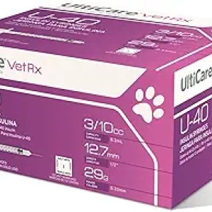 Seringues Insuline U-40 pour Animaux - 3/10cc 29G - Boîte de 100