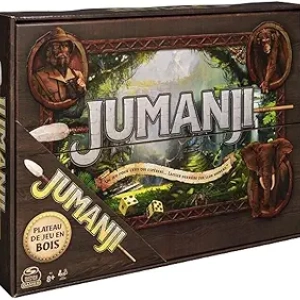 Jeu Jumanji Rétro en Bois - Édition Officielle Spin Master pour Enfants 8+
