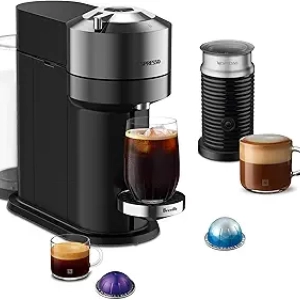 Nespresso Vertuo Next Deluxe - Machine à Café et Espresso avec Mousseur Aeroccino