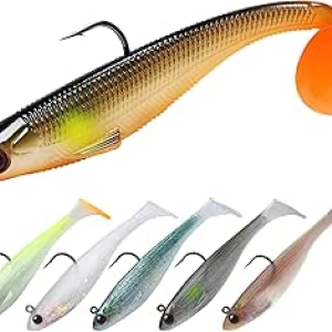 Leurre Souple TRUSCEND Easy Catch - Swimbaits Réalistes pour Trout, Bass, Walleye