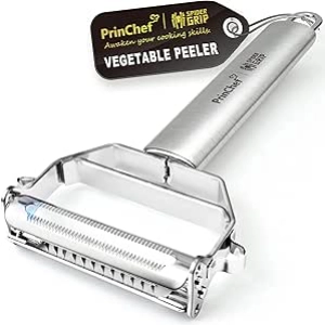 Épluche-légumes 3 en 1 PrinChef - Inox anti-rouille avec lame ultra-affûtée