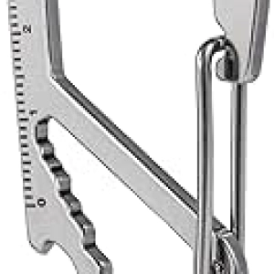 KeyUnity KS00 Carabiner Multitool 7 en 1 Inox 420 avec Mousqueton