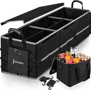 Organiseur de Coffre Voiture Pliable avec Sac Isotherme - 3 Compartiments