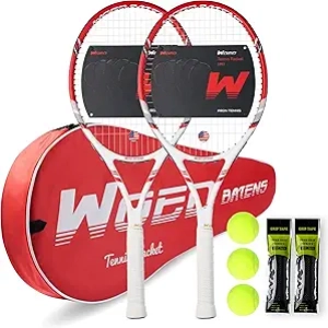 Raquette de Tennis Professionnelle 27 pouces - Set Complet 2 Joueurs avec Balles et Accessoires