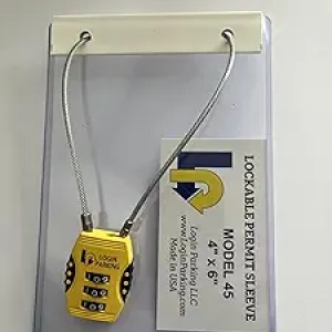 Porte-vignette de parking sécurisé avec serrure à code