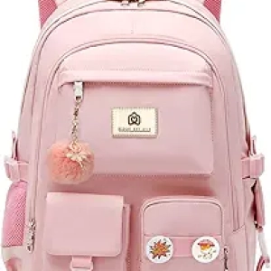 Sac à Dos Ordinateur 15.6" Antivol Rose - Scolaire & Voyage