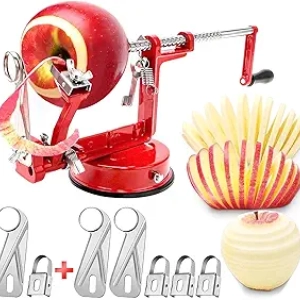 Épluche Pomme Professionnel - Éplucheur Corer avec 7 Lames et Ventouse Puissante