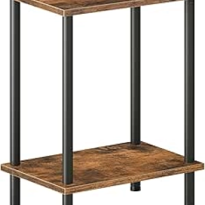 Table de Nuit HOOBRO Design Industriel - Petit Meuble Rangement 2 Étagères