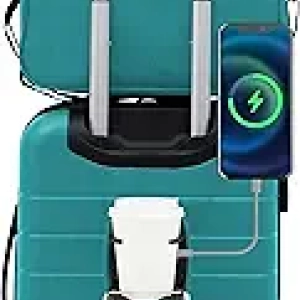 Ensemble de Valises Wrangler Smart avec Porte-gobelet et Port USB - 2 Pièces Teal