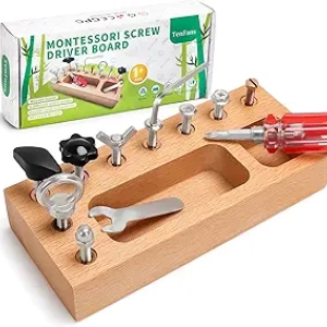 Tableau Montessori TenFans avec Tournevis - Jouet Motricité Fine 3-5 ans