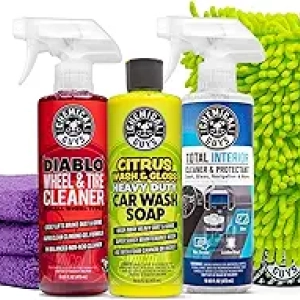 Kit Nettoyage Voiture Chemical Guys - 7 Pièces Complet Extérieur & Intérieur