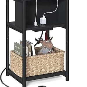 Table de nuit avec station de charge USB - VASAGLE 3 étages