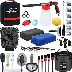 Kit Nettoyage Voiture 35 Pièces AUTODECO - Pistolet Mousse & Accessoires Complets