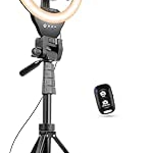 Ring Light 12 pouces avec Trépied 67" - Selfie Stick pour Live Stream et TikTok