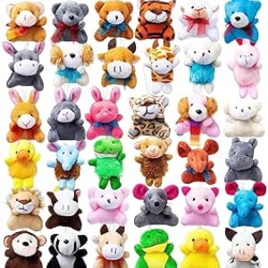 36 Petits Peluches Animaux - Jouets Rembourés en Vrac pour Enfants