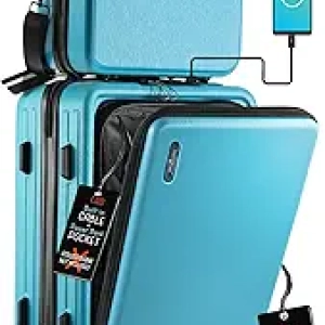 Valise Cabine 20 Pouces Approuvée Airline | Trolley Rigide avec Trousse Cosmétique