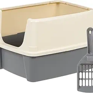 Bac à litière chat grande taille Amazon Basics 19x15 - Hauts bords
