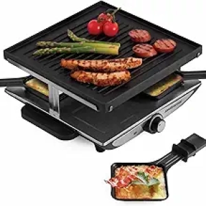 Raclette Grill Swissmar Geneva 4 personnes - Gril électrique réversible intérieur/extérieur