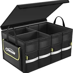Organiseur de Coffre Voiture Pliable Étanche - 55L avec Couvercle