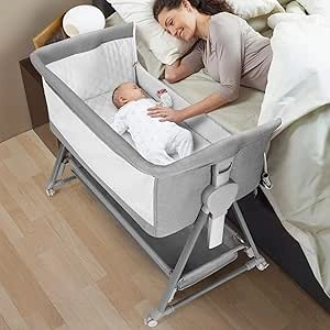 Berceau Cododo Cowiewie - Lit Bébé Hauteur Réglable 7 Niveaux avec Matelas