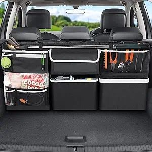 Organiseur de Coffre Voiture Oasser - 10 Poches de Rangement pour SUV, MPV et Van