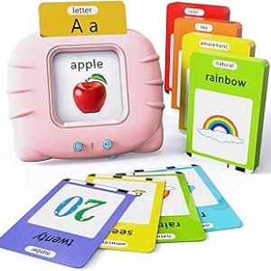 Jouet Éducatif Lapare avec Lecteur de Cartes Flash - Apprentissage Alphabet et Chiffres pour Enfants 1-5 ans