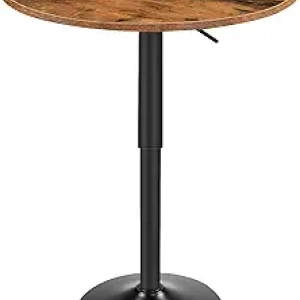 Table de Bar Haute Ajustable HOOBRO 27-35,4 cm - Style Rustique