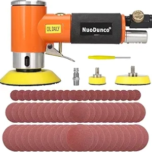 Ponceuse Orbitale Pneumatique Mini 1/2/3 Pouces - Kit Professionnel 60 Disques