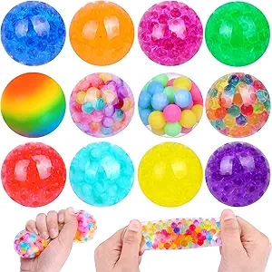 Lot de 12 Balles Anti-Stress pour Adulte - Fidget Balls Squishy