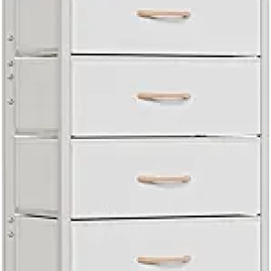 Commode Blanche 5 Tiroirs - Meuble de Rangement Polyvalent pour Chambre et Entrée