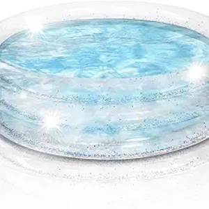 Piscine Gonflable Enfant 34" avec Paillettes Argent - 3 Niveaux