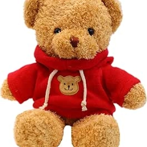 Peluche Ours Teddy Rouge 30cm - Jouet Doux pour Enfant
