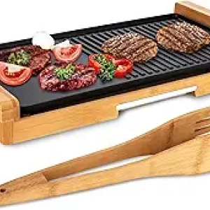 Grill électrique intérieur NutriChef sans fumée - Plaque amovible et antiadhésive
