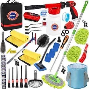 Kit Nettoyage Voiture 56 Pièces - Pistolet Mousse et Accessoires Complets