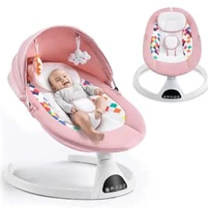 Balançoire Électrique Bébé Soobaby - Bluetooth, 5 Vitesses & Télécommande
