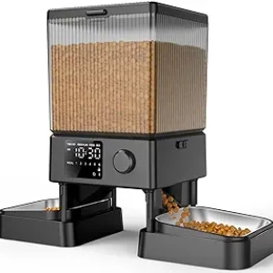Distributeur Automatique de Croquettes pour 2 Chats - 5L avec Programmation