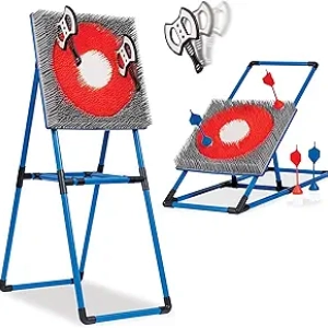 Jeu de Lancer de Hache et Fléchettes - Cible 2 en 1 pour Jardin
